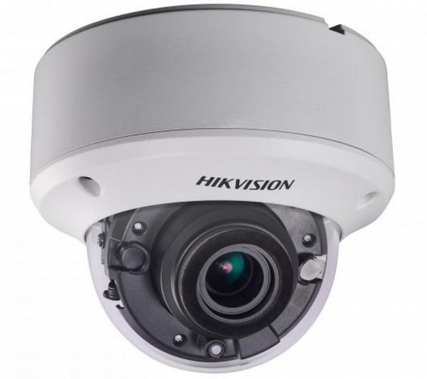 Сетевая IP видеокамера HIKVISION, купольная, улица, 1/2,5’, ИК-фильтр, цв: 0,008лк, фокус объе-ва: 2,8-12мм, цвет: белый, (DS-2CE56H5T-VPIT3Z (2.8-12