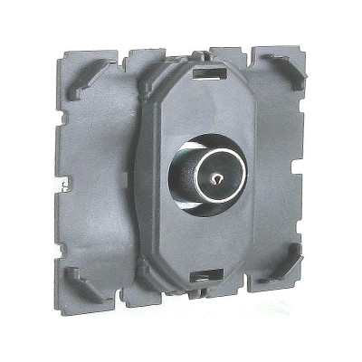 Розетка в сборе Legrand Celiane, 1x TV/R/SAT, внутренняя, цвет: серый, (LEG.067382)