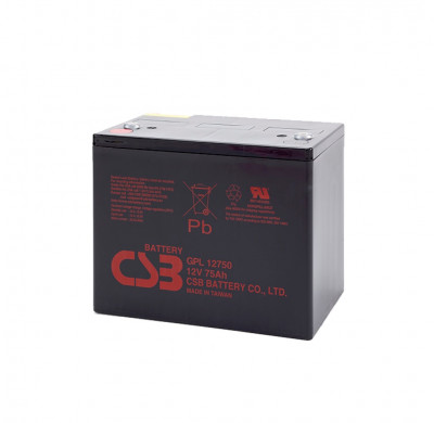 Аккумулятор для ИБП CSB Battery GPL, 210,5х168,5х261 мм (ВхШхГ),  необслуживаемый свинцово-кислотный,  12V/75 Ач, (GPL 12750)