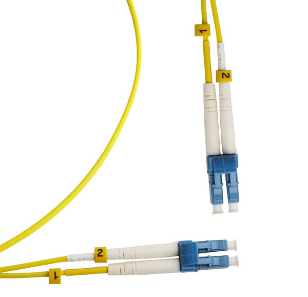 Коммутационный шнур оптический Cabeus Tight Buffer, Duplex LC/LC, OS2 9/125, LSZH, Ø 3мм, 10м, цвет: жёлтый, (FOP(d)-9-LC-LC-10m)