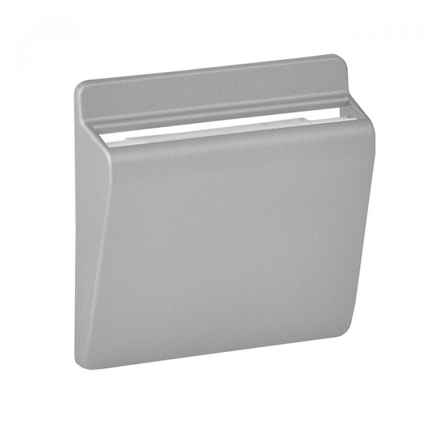 Лицевая панель для выключателя Legrand Valena Life, 58х51 мм (ВхШ), кол-во клавиш: 1, цвет: алюминий, с ключом-картой, (LEG.755162)