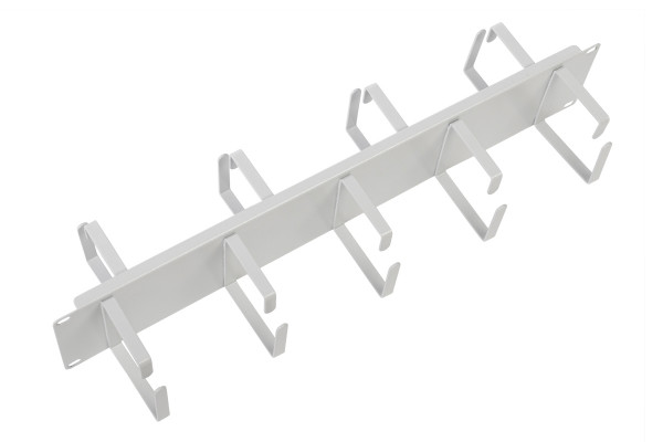 Организатор коммутационных шнуров ЦМО, 19", 1HU, 43х482,6х145,2 мм (ВхШхГ), горизонтальный, 9 колец, для кабеля, цвет: серый