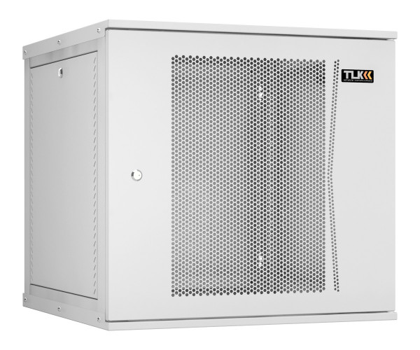 Шкаф телекоммуникационный настенный TLK Lite, 19", 12U, 569х600х600 мм (ВхШхГ), дверь: перфорация, боковая панель: сплошная съемная, разборный, цвет: серый