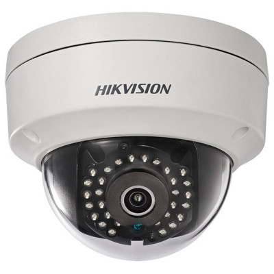 Сетевая IP видеокамера HIKVISION, купольная, улица, 1/3’, ИК-фильтр, цв: 0,05лк, фокус объе-ва: 4мм, цвет: белый, (DS-2CD2142FWD-IS (4mm))