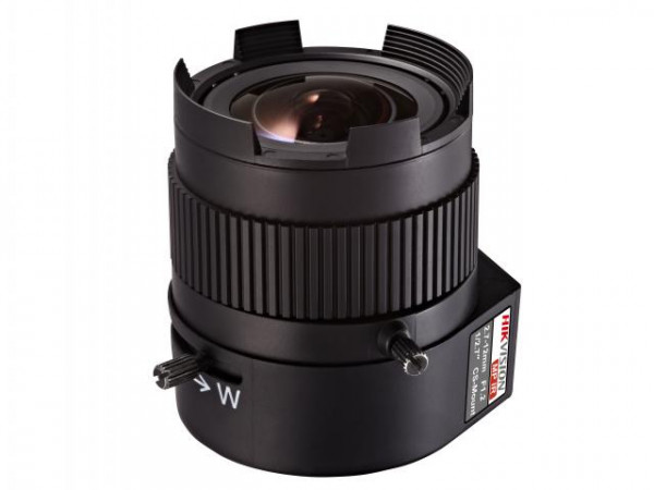 Объектив HIKVISION, вариофокальный, 1/2,7’, длина объектива: 61,3 мм, Ø: 48 мм , ИК-фильтр, объе-в: 3 Мп, F 1,2, управление диафрагмой: P-Iris, рабочее расстояние: 0,1 м, цвет: чёрный, (TV2712P-MPIR)