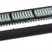 Коммутационная патч-панель Cabeus, 19", 0,5HU, портов: 24 х RJ45, кат. 5е, экр., порты в 1 ряд, цвет: чёрный, (PLHD-24-Cat.5e-SH-Dual-0,5U)