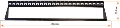 Коммутационная патч-панель наборная Lanmaster, 19", 1HU, портов: 24 х keystone, кат. 5-7A, экр., порты в 1 ряд, цвет: чёрный, (LAN-PP24OK-STP)