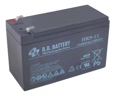 Аккумулятор для ИБП B.B.Battery HR, 94х65х151 мм (ВхШхГ),  необслуживаемый электролитный,  12V/8 Ач, (BB.HR 9-12)