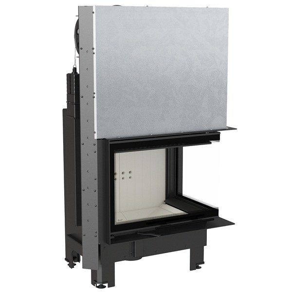 Угловая правая дровяная топка Kratki MBZ/P/BS/G/SG (гнутое стекло)