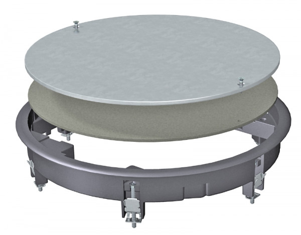 Люк напольный BETTERMANN ZESRA7, алюминий, ревизионный, 294 мм Ш, в фальш-пол, цвет: серый