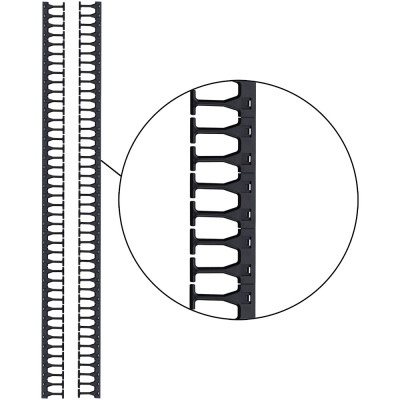 Организатор коммутационных шнуров Lanmaster DC, 48HU, 800х169 мм (ШхГ), вертикальный, для шкафов DC, цвет: чёрный, (2 шт в комплекте)