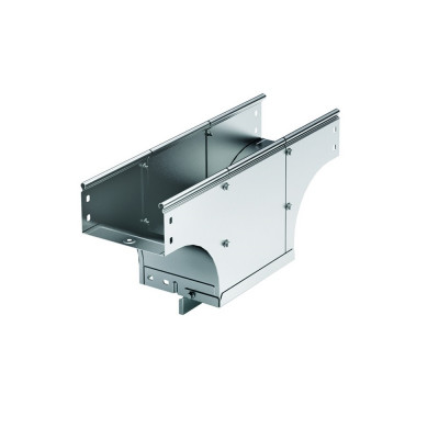 Ответвитель DKC S5 Combitech, Т-образн., вертикальный, 50х600 мм (ВхШ), длина: 860 мм, с перфорацией, для металлических лотков, толщина: 0,8 мм, сталь, покрытие: м. Сендзимира, с комплектом крепежа