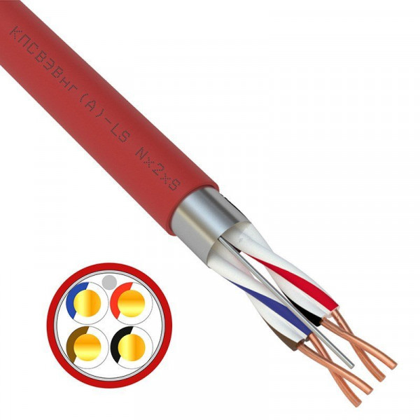 Кабель для систем пожарной и охранной сигнализации КПСВЭВнг(А)-LS 2х2х1,0 (01-4867-1)(REXANT)