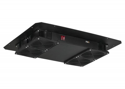 Вентиляторный модуль TLK, с фильтром, 220V, вентиляторов: 4, 51 дБ, поток: 660 м3/ч, для напольного шкафа, цвет: чёрный