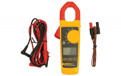 Клещи FLUKE, токоизмерительные, с дисплеем, питание: батарейки, корпус: пластик, с термопарой, (4152637)