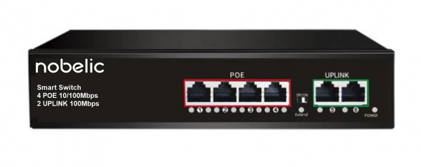 Коммутатор неуправляемый 4-портовый NBLS-0604P