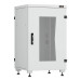 Шкаф телекоммуникационный напольный TLK Lite II, IP20, 18U, 975х600х600 мм (ВхШхГ), дверь: стекло, задняя дверь: металл, боковая панель: сплошная съемная, разборный, цвет: серый, (TFI-186060-GMMM-R-GY)
