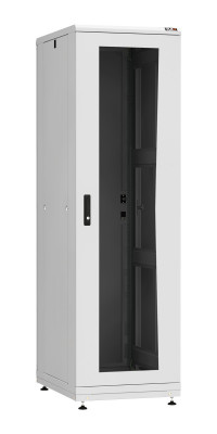 Шкаф телекоммуникационный напольный TLK Practical, IP20, 42U, 2012х600х800 мм (ВхШхГ), дверь: стекло, задняя дверь: металл, боковая панель: сплошная съемная, разборный, цвет: серый, (TFR-426080-GMMM-R-GY)