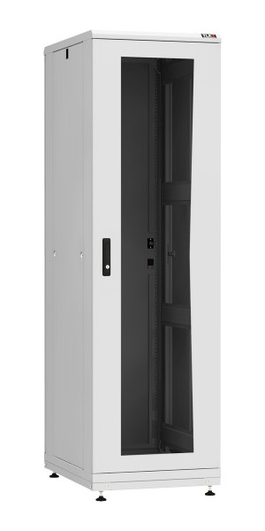 Шкаф телекоммуникационный напольный TLK Practical, IP20, 42U, 2012х600х800 мм (ВхШхГ), дверь: стекло, задняя дверь: металл, боковая панель: сплошная съемная, разборный, цвет: серый, (TFR-426080-GMMM-R-GY)