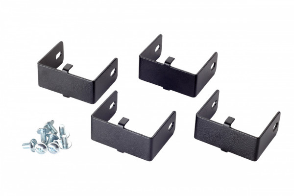 Крепление Eurolan, 38х70х54 мм (ВхШхГ), для серии S3000, цвет: чёрный, для соединения шкафов, 4 шт