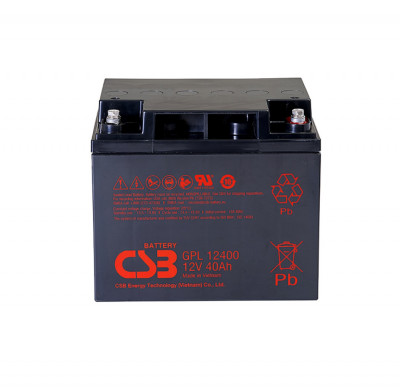 Аккумулятор для ИБП CSB Battery GPL, 170,4х165х197 мм (ВхШхГ),  необслуживаемый свинцово-кислотный,  12V/40 Ач, (GPL 12400)