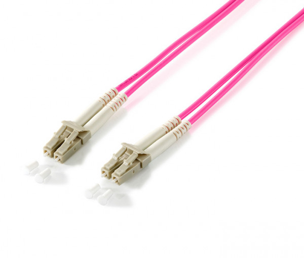 Коммутационный шнур оптический Hyperline, Duplex LC/LC, OM4 50/125, LSZH, Ø 2мм, 20м, цвет: маджента, (FC-D2-504-LC/PR-LC/PR-H-20M-LSZH-MG)