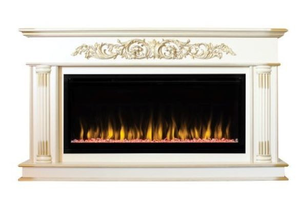 Линейный электрокамин Real-Flame Prince 42 WT (WT-619G) с очагом Saphir 42