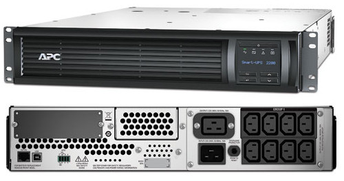 ИБП APC Smart-UPS, 2200ВА, линейно-интерактивный, в стойку, 483х660х89 (ШхГхВ), 230V, 2U,  однофазный, Ethernet, (SMT2200RMI2U)