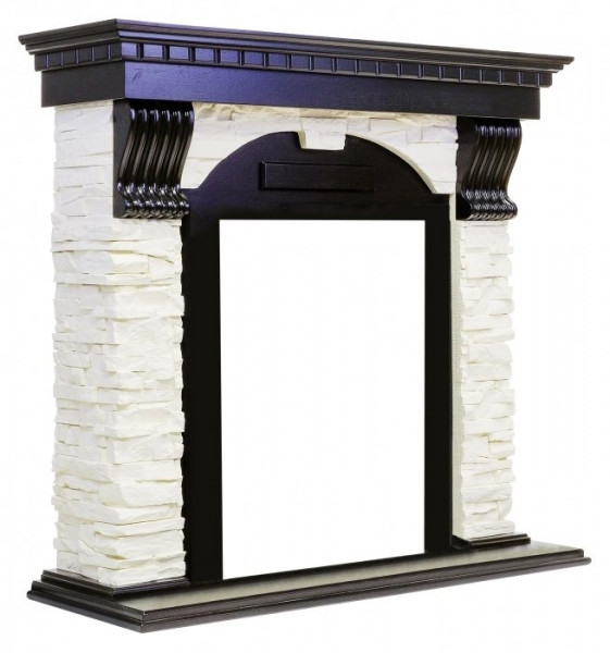 Классический портал для камина Dimplex Dublin арочный сланец белый (Венге)