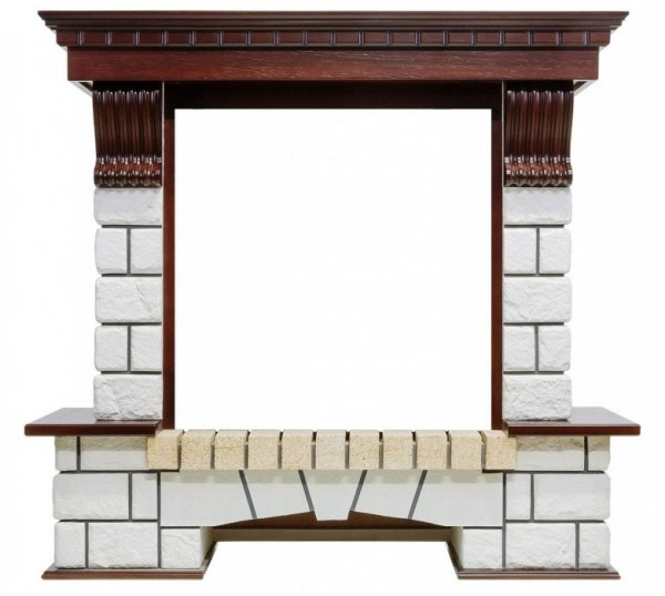 Широкий портал Royal Flame Pierre Luxe под очаг Dioramic 25FX (Темный дуб)