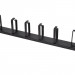Организатор коммутационных шнуров ЦМО, 19", 1HU, 45х482,6х85 мм (ВхШхГ), горизонтальный, 6 колец, для кабеля, цвет: чёрный