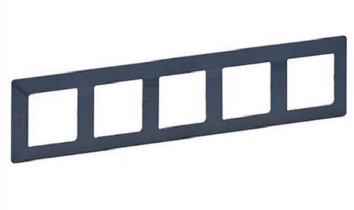 Рамка Legrand Valena Life, 5 постов, 86х370х10 мм (ВхШхГ), плоская, универсальная, цвет: лазурь (LEG.754095)