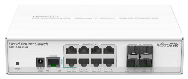 Коммутатор Mikrotik, CRS112-8G-4S-IN