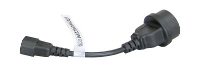 Силовой шнур Powercom, IEC 320 C13, вилка Schuko, 0.23 м, 10А, цвет: чёрный