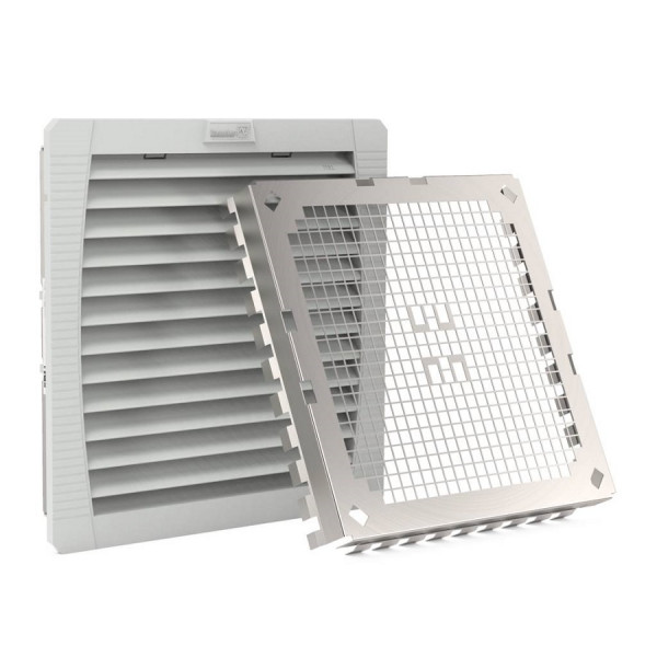 Вентиляторный модуль Pfannenberg PF 42.500 EMC, с фильтром, 230V, 252х252х103 мм (ВхШхГ), вентиляторов: 1, 40 дБ, IP55, поток: 145 м3/ч, для шкафов, цвет: серый