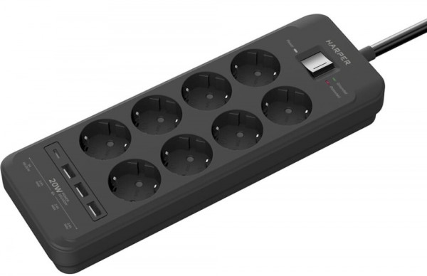 Сетевой фильтр Harper UCH-650 Black