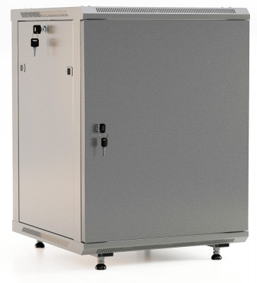 Шкаф телекоммуникационный настенный Hyperline TWB-FC, 19", 18U, 920х600х600 мм (ВхШхГ), дверь: металл, разборный, цвет: серый
