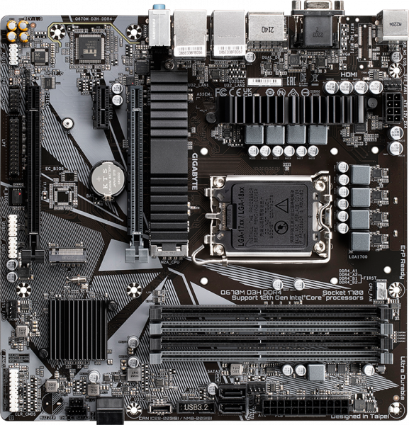 Материнская плата Gigabyte Q670M D3H DDR4