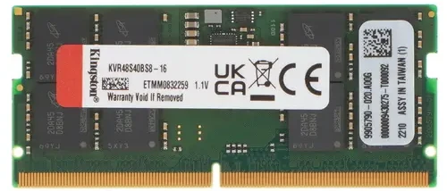 Оперативная память 16Gb DDR5 4800MHz Kingston SO-DIMM (KVR48S40BS8-16)