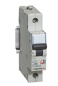 Автоматический выключатель Legrand TX3, 1 модуль, B класс, 1P, 6А, 10кА, (LEG.403857)
