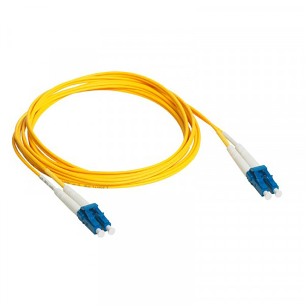 Коммутационный шнур оптический Legrand LCS3, Duplex LC/LC (UPC/UPC), OS2 9/125, LSZH, 3м, цвет: жёлтый, (032608)