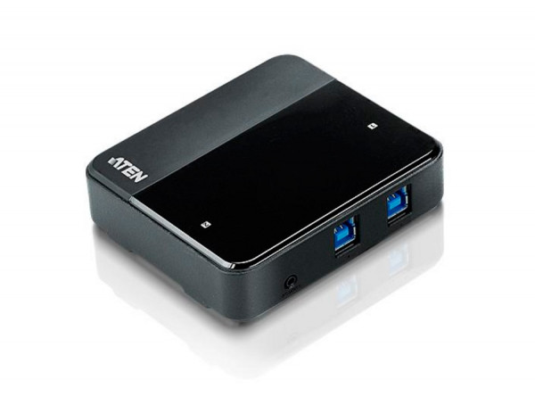 Переключатель KVM Aten, портов: 2, 26,8х93х93,7 мм (ВхШхГ), USB, цвет: чёрный