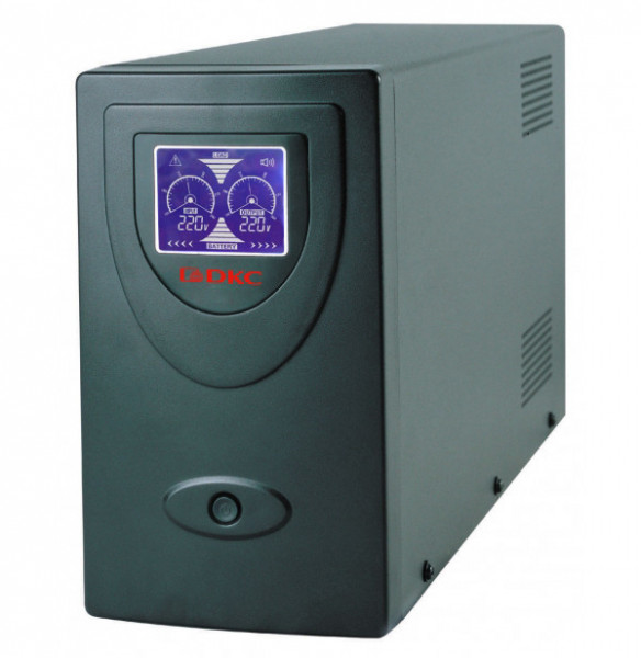 ИБП DKC Info LCD, 2000ВА, lcd дисплей, линейно-интерактивный, напольный, 125х380х225 (ШхГхВ), 230V,  однофазный, (INFOLCD2000SI)