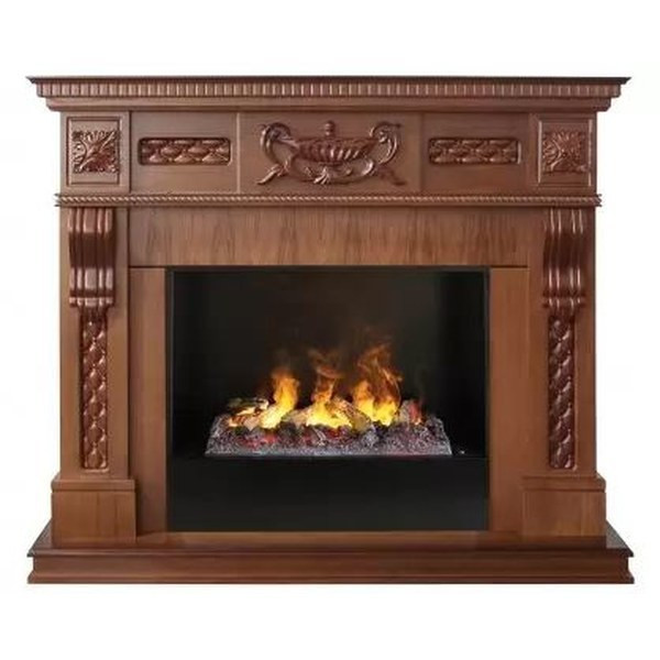 Электрокамин с широким очагом 3D Real-Flame Corsica Lux 26 NT (NT-315) с очагом Black вставка + 3D Cassette 630