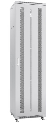 Шкаф серверный напольный Cabeus, IP20, 47U, 2277х600х600 мм (ВхШхГ), дверь: перфорация, задняя дверь: перфорация, разборный, цвет: серый, (ND-05C-47U60/60)