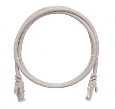 Шнур коммутационный Nikomax, кат. 6, неэкр., U/UTP, RJ45/8P8C, 250 МГц, d 6 20м, PVC, AWG24 серый, класс Е, (NMC-PC4UE55B-200-GY)