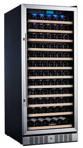 Отдельностоящий винный шкаф 101-200 бутылок Libhof SO-127 silver