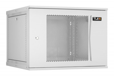 Шкаф телекоммуникационный настенный TLK Lite, 19", 9U, 436х600х600 мм (ВхШхГ), дверь: перфорация, боковая панель: сплошная съемная, разборный, цвет: серый
