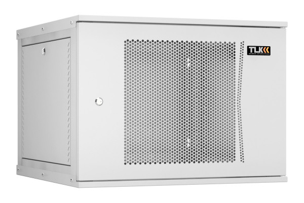 Шкаф телекоммуникационный настенный TLK Lite, 19", 9U, 436х600х600 мм (ВхШхГ), дверь: перфорация, боковая панель: сплошная съемная, разборный, цвет: серый