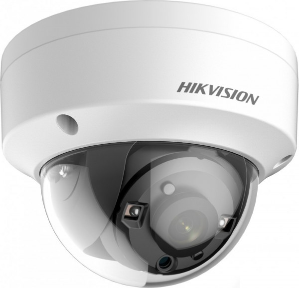 Сетевая IP видеокамера HIKVISION, купольная, улица, 1/2,5’, ИК-фильтр, цв: 0,008лк, фокус объе-ва: 2,8мм, цвет: белый, (DS-2CE56H5T-VPITE(2.8mm))